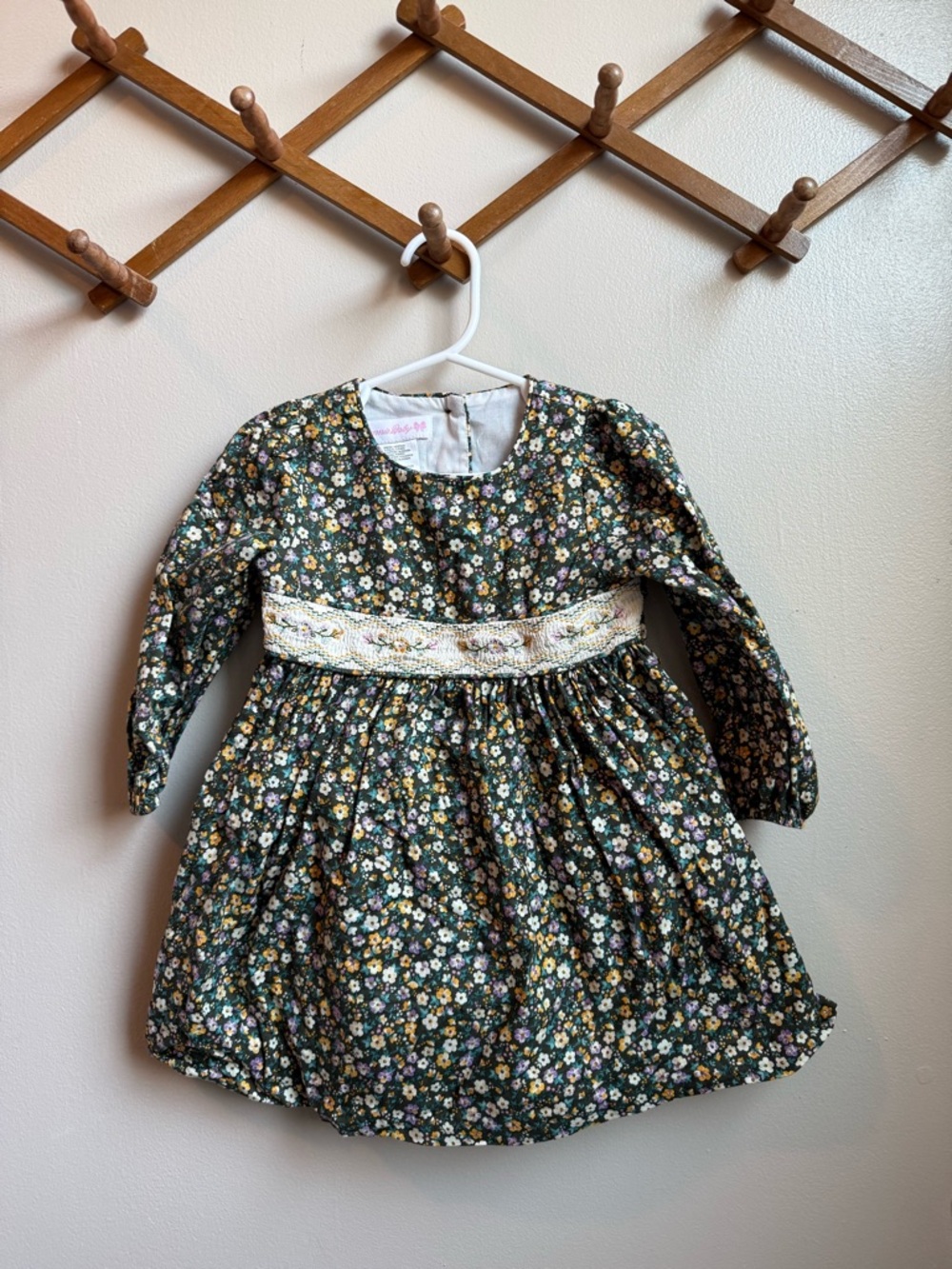 Bonnie Baby toddler floral smocked empire waist dress